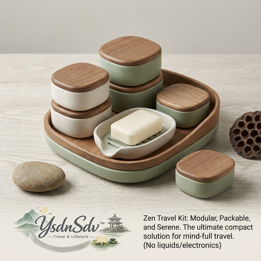 YsdnSdv™ Zen Travel Kit – Modular Packable Toiletry Organizer Set lifestyle view